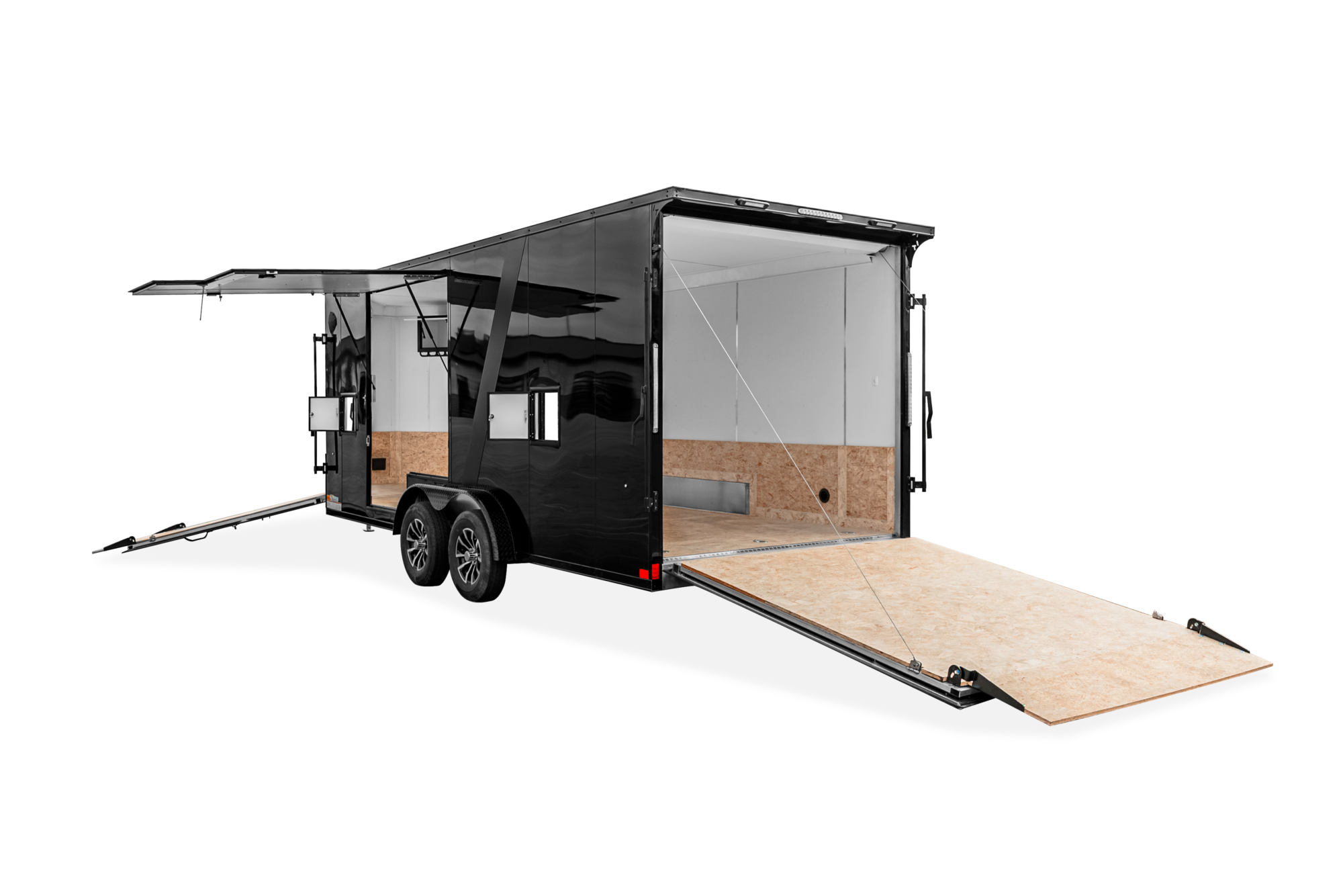 Formula TrailPro Deluxe Aluminum Motorsports Motorcycle Trailer Rear Open